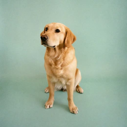 A dog waiting attentively during a home visit